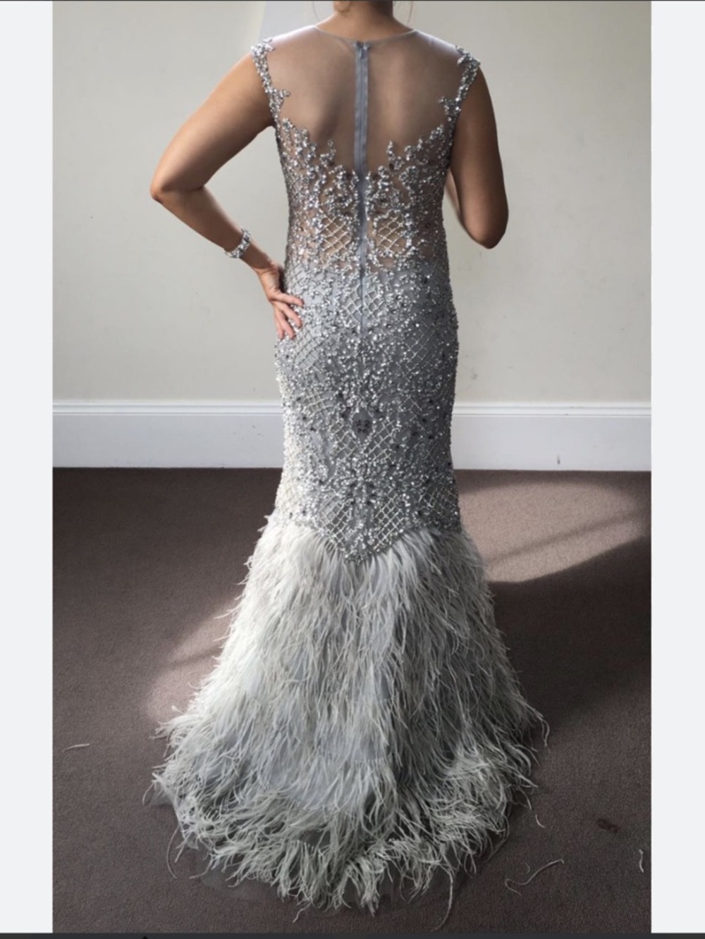 Terani Couture Feathered Gown